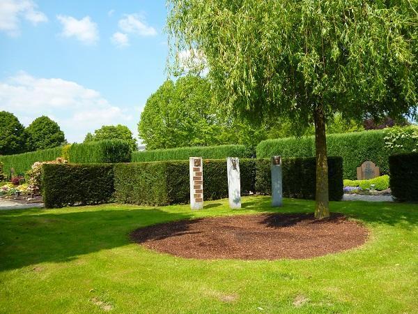 Blick auf das Streufeld auf dem Friedhof in Straelen